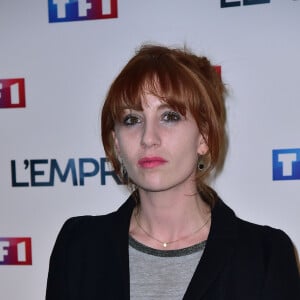 Lolita Chammah (fille d'Isabelle Huppert) - Photocall du téléfilm "L'emprise" à l'occasion de la projection au cinéma "L'Arlequin" à Paris, le 21 janvier 2015. Insultée, battue et humiliée devant ses enfants pendant douze ans, Alexandra Lange s'est défendue d'un coup de couteau mortel alors que son mari tentait de l'étrangler. Elle a été acquittée par la cour d'assises de Douai en 2012 après 3 jours de procès. Son père, Marc Lange était à l'époque jugé à côté, accusé d'avoir placé un couteau dans la main de son gendre, mort, dans l'espoir d'atténuer les charges contre sa fille. Odile Vuillemin se glisse dans la peau d'Alexandra Lange pour le téléfilm "L'emprise".