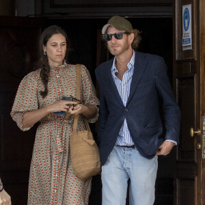 Andrea Casiraghi et Tatiana Santo Domingo lors de la réception organisée par le roi Constantin II de Grèce au Yachtclub de Grèce à Athènes, Grèce, le 24 octobre 2021. Photo par Nieboer/DDP Images/ABACAPRESS.COM