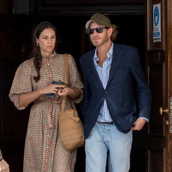 Andrea Casiraghi et Tatiana Santo Domingo lors de la réception organisée par le roi Constantin II de Grèce au Yachtclub de Grèce à Athènes, Grèce, le 24 octobre 2021. Photo par Nieboer/DDP Images/ABACAPRESS.COM