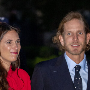 Andrea Casiraghi et Tatiana Santo Domingo au mariage du prince Philippos de Grèce et du Danemark et de la princesse Nina-Nastassja Flohr à la cathédrale métropolitaine d'Athènes, Grèce, 23 octobre 2021. Photo par ddp images/PPE/NIeboer/ABACAPRESS.COM