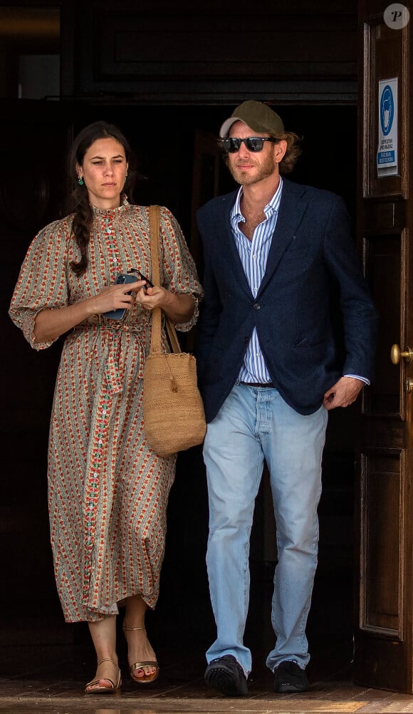 Andrea Casiraghi et Tatiana Santo Domingo lors de la réception organisée par le roi Constantin II de Grèce au Yachtclub de Grèce à Athènes, Grèce, le 24 octobre 2021. Photo par Nieboer/DDP Images/ABACAPRESS.COM