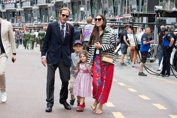 Andrea Casiraghi et son épouse Tatiana Casiraghi ainsi que leurs enfants India Casiraghi et Alexandre Casiraghi assistent au Grand Prix de F1 de Monaco le 26 mai 2019 à Monte-Carlo, Monaco. Photo par David Niviere/ABACAPRESS.COM