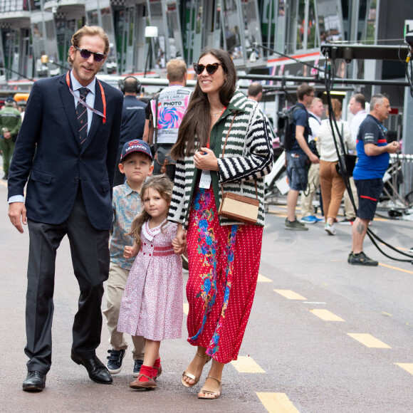 Andrea Casiraghi et son épouse Tatiana Casiraghi ainsi que leurs enfants India Casiraghi et Alexandre Casiraghi assistent au Grand Prix de F1 de Monaco le 26 mai 2019 à Monte-Carlo, Monaco. Photo par David Niviere/ABACAPRESS.COM