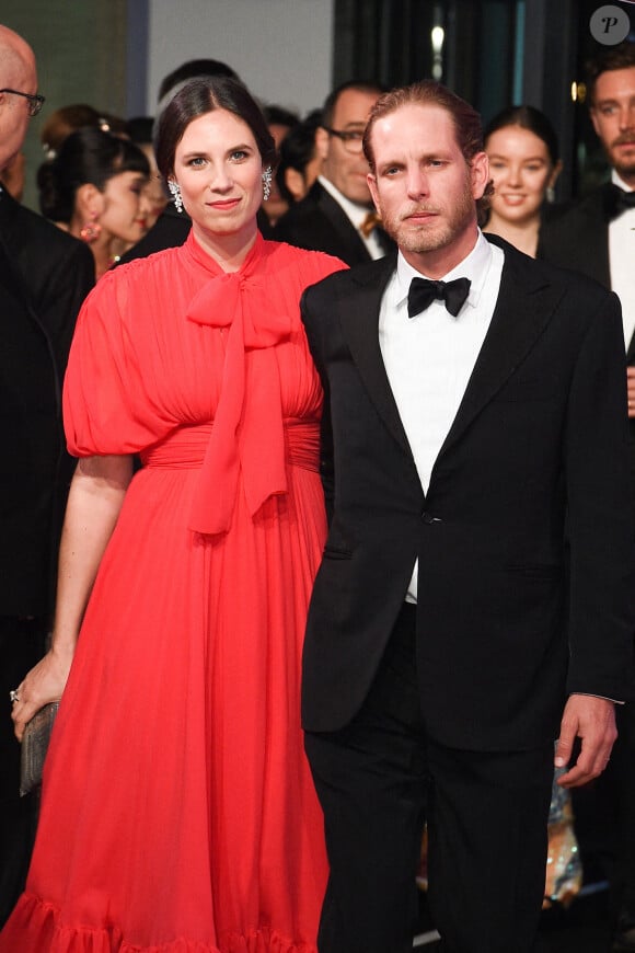 Andrea Casiraghi et son épouse Tatiana Casiraghi assistent au Bal de la Rose 2019 au Sporting de Monaco, le 30 mars 2019. Photo par Stephane Cardinale-Pool/ABACAPRESS.COM