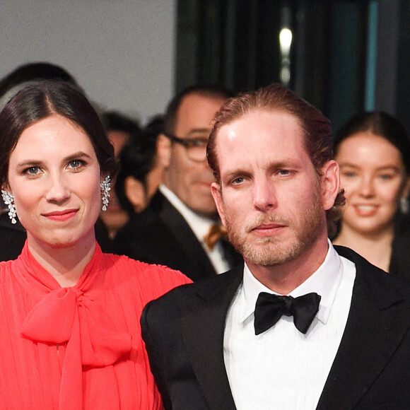 Andrea Casiraghi et son épouse Tatiana Casiraghi assistent au Bal de la Rose 2019 au Sporting de Monaco, le 30 mars 2019. Photo par Stephane Cardinale-Pool/ABACAPRESS.COM