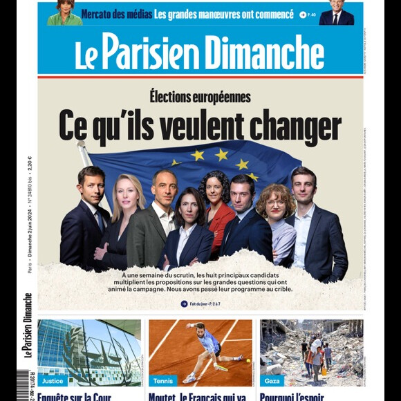 Une du "Parisien Dimanche" du 2 juin 2024