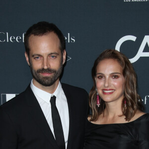 Natalie Portman (robe Dior) et Benjamin Millepied - Les célébrités arrivent à la soirée "Dance Project Gala" à Los Angeles le 7 octobre 2017