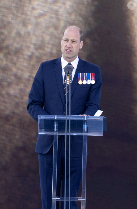 Le prince William de Galles - La famille royale d'Angleterre lors des commémorations du 80ème anniversaire du débarquement (D-Day) à Portsmouth. Le 5 juin 2024 © Rowan Griffiths / Mirrorpix / Bestimage