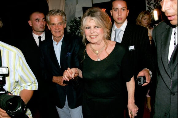 Bernard d'Ormale et Brigitte Bardot - 6ème festival de la fiction TV de Saint-Tropez le 19 septembre 2004