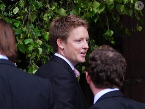 Hugh Grosvenor arrive à la cathédrale de Chester pour son mariage avec Olivia Henson, le duc de Westminster. Peter Byrne/PA Wire.