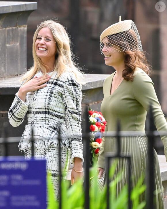 Princess Eugenie arrives at the Wedding of Hugh Grosvenor, the Duke Of Westminster and Olivia Henson at Chester Cathedral. , Chester, UK on June 7, 2024. Photo by Zak Hussein/Splash News/ABACAPRESS.COM 