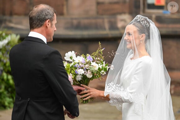 Mariage de Olivia Henson, nouvelle duchesse de Westminster, et Hugh Grosvenor, plus riche Britannique de moins de trente-cinq ans. Zak Hussein/Splash News/ABACAPRESS.COM