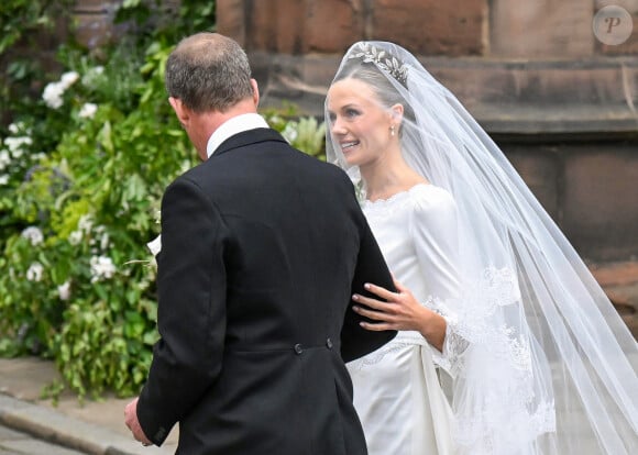 Mariage de Olivia Henson, nouvelle duchesse de Westminster, et Hugh Grosvenor, plus riche Britannique de moins de trente-cinq ans. Zak Hussein/Splash News/ABACAPRESS.COM