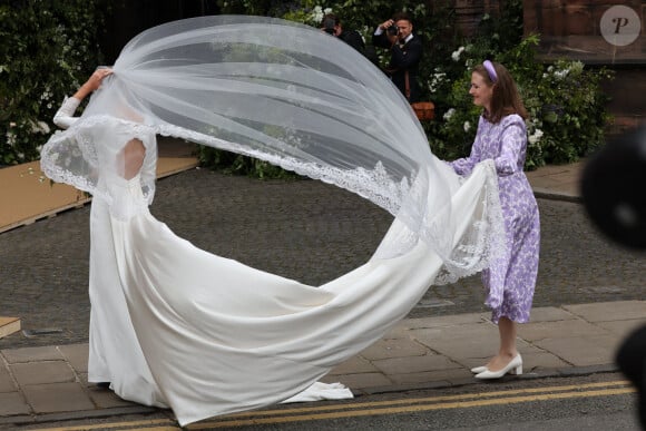 Le mariage d'Olivia Henson et Hugh Grosvenor s'est fait en présence de 400 personnalités issues de la noblesse, de la royauté et de la haute bourgeoisie britannique. Zak Hussein/Splash News/ABACAPRESS.COM