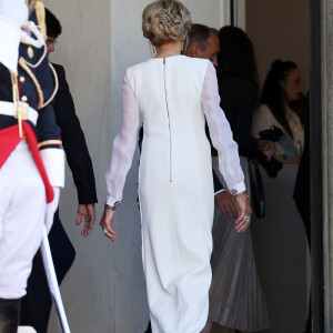 Brigitte Macron - Dîner d'état en l'honneur du président des Etats-Unis et sa femme au palais de l'Elysée à Paris, à l'occasion de leur visite officielle en France. Le 8 juin 2024 © Jacovides-Moreau / Bestimage 