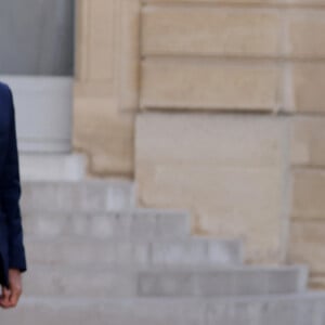 Brigitte Macron et Jill Biden - Dîner d'état en l'honneur du président des Etats-Unis et sa femme au palais de l'Elysée à Paris, à l'occasion de leur visite officielle en France. Le 8 juin 2024 © Jacovides-Moreau / Bestimage 