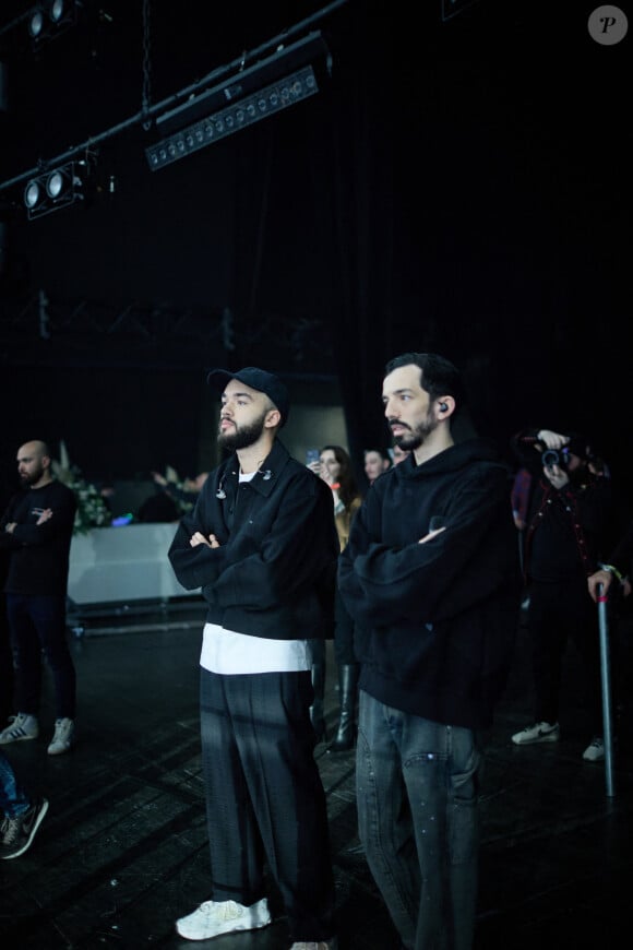 BigFlo et Oli en backstage de la 38ème cérémonie des Victoires de la musique à la Seine musicale de Boulogne-Billancourt, France, le 10 février 2023. © Moreau-Veren/Bestimage