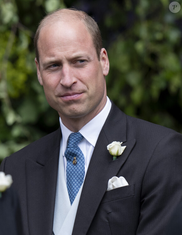 Ce qui soulagera William. 
Le prince William, prince de Galles - Mariage du duc de Westminster, Hugh Grosvenor, et Olivia Henson en la cathédrale de Chester, Royaume Uni, le 7 juin 2024. © GoffPhotos/Bestimage 