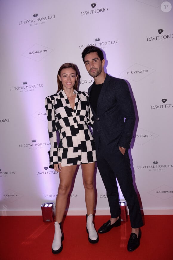 Rachel Legrain-Trapani (Miss France 2007) et son compagnon Valentin Léonard - Inauguration du restaurant italien gastronomique "Il Carpaccio" au Royal Monceau à Paris le 6 octobre 2021.© Rachid Bellak/Bestimage 