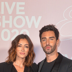 Rachel Legrain-Trapani et Valentin Léonard - Photocall du défilé Etam Live Show 2020 à Paris le 29 septembre 2020. © Pool Agence Bestimage 