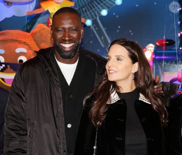 Omar Sy et sa femme Hélène - Lancement de "1,2,3... Noël" lors de l'inauguration des vitrines et du sapin de Noël 2021 des Galeries Lafayette Haussmann 2021 à Paris. Le 17 novembre 2021