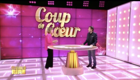 Alors, branchez-vous !
Exclusif - Captures d'écran - Les Chevaliers du Fiel lors de l'enregistrement de l'émission "Les grands du rire", présentée par Bernard Montiel et Karen Cheryl, et diffusée le 15 juin sur C8