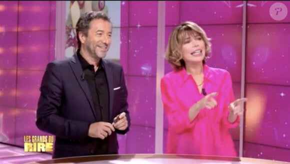 Exclusif -  Captures d'écran - Les Chevaliers du Fiel lors de l'enregistrement de l'émission "Les grands du rire", présentée par Bernard Montiel et Karen Cheryl, et diffusée le 15 juin sur C8