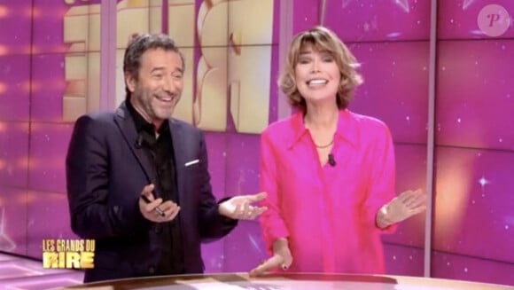 Exclusif - Captures d'écran - Les Chevaliers du Fiel lors de l'enregistrement de l'émission "Les grands du rire", présentée par Bernard Montiel et Karen Cheryl, et diffusée le 15 juin sur C8