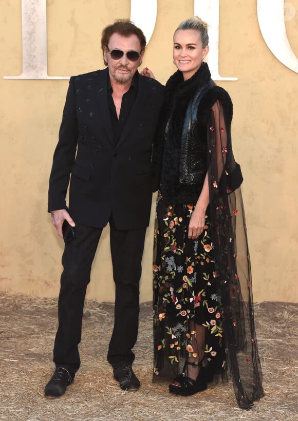 Johnny Hallyday et sa femme Laeticia à la présentation de la collection Dior croisière by Maria Grazia Chiuri à Calabasas, le 11 mai 2017.