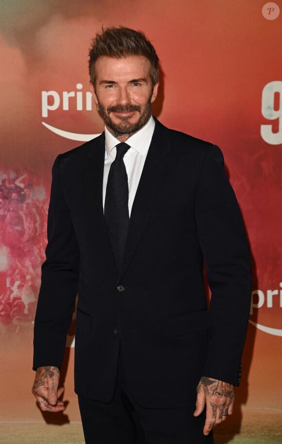 David Beckham lors de la première du documentaire 99, à Manchester le 9 mai 2024