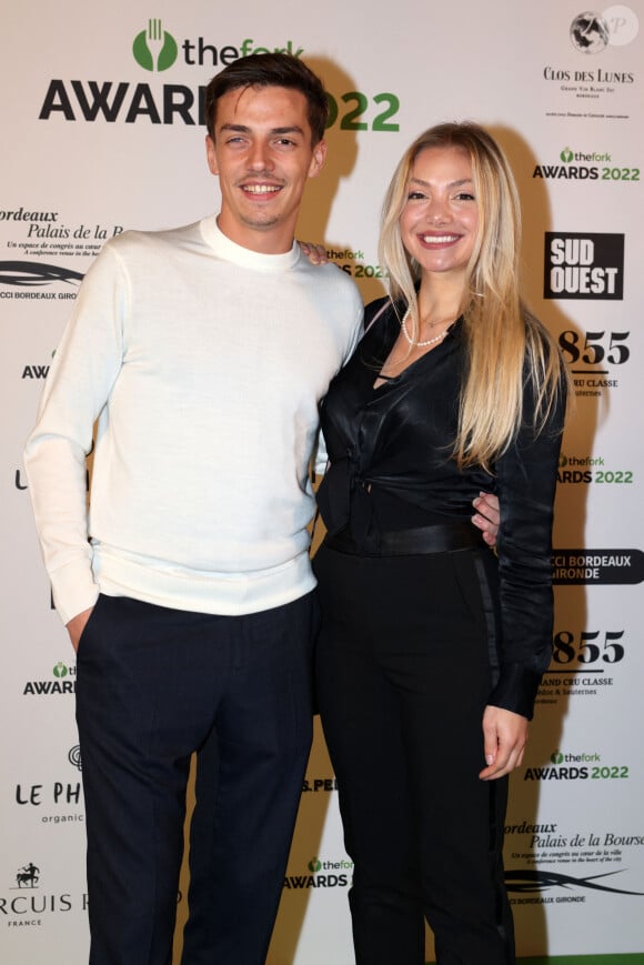 Exclusif - Soirée de Gala - TheFork Awards 2022 : Mallory Gabsi et sa compagne Estelle (Restaurant Gabsi - Paris) au Palais de la Bourse de Bordeaux, le 21 novembre 2022 pour la remise des Trophées TheFork Awards 2022 © Jean-Marc Lhomer / Bestimage