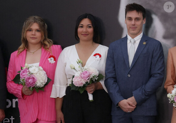 La famille Princière de Monaco avant la projection du film documentaire "Rainier III par lui-même" au Grimaldi Forum à Monaco le 4 juillet 2023. © Claudia Albuquerque/Bestimage