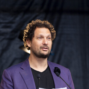 Exclusif - Eric Antoine lors de l'hommage à l'humoriste Guillaume Bats, mort à 36 ans, à Montmirail, Marne, France, le 17 juin 2023. © Pierre Perusseau/Bestimage