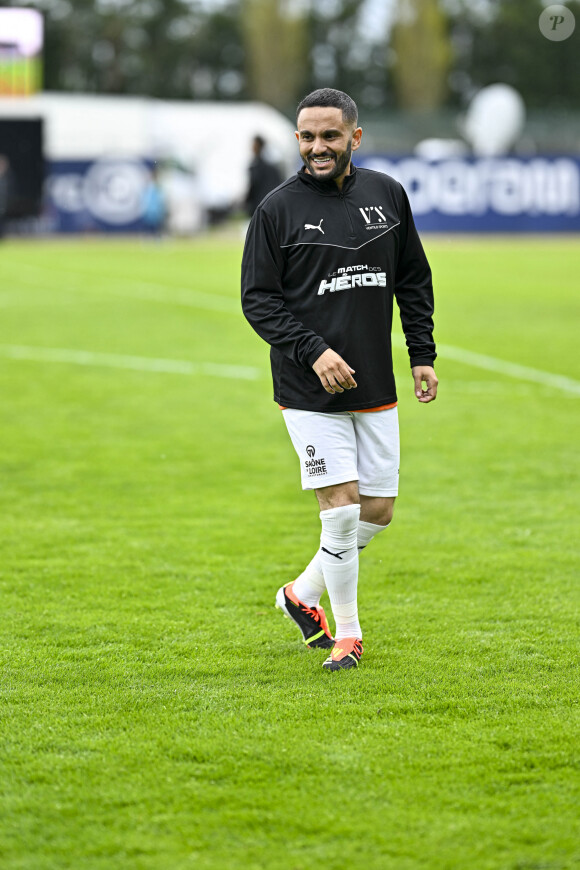 Malik Bentalha lors du match caritative au bénéfice de l'Unicef opposant la Team Saône-et-Loire à la Team Unicef au stade Jean-Laville de Gueugnon, France, le 1er avril 2024. © Pierre Perusseau/Bestimage