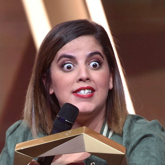 Exclusif - Inès Reg (révélation humour de l'année) lors de la cérémonie de la 1ère édition des "Olympia Awards" (cérémonie récompensant des artistes de la musique et de l'humour, présentée par A. de Caunes) à l'Olympia. Paris, le 11 décembre 2019. © Gorassini-Tribeca/Bestimage