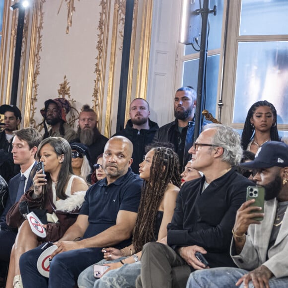 Clipse, Pusha T, Alexandre Arnault et Rihanna au défilé Homme A$AP Rocky X American Sabotage by AWGE Printemps/Été 2025 dans le cadre de la Fashion Week de Paris, France, le 21 juin 2024. © Olivier Borde/Bestimage 