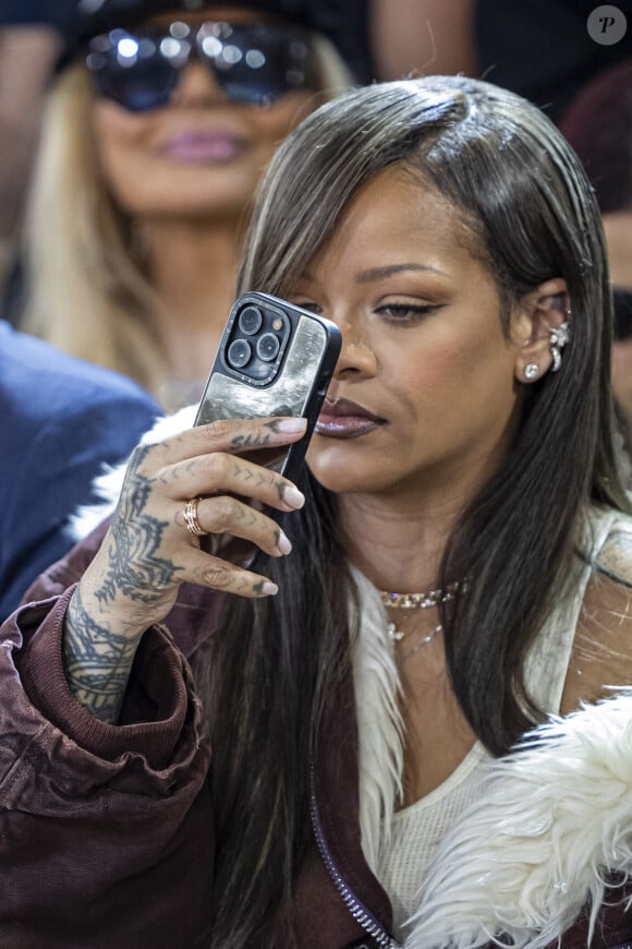 Rihanna au défilé Homme A$AP Rocky X American Sabotage by AWGE Printemps/Été 2025 dans le cadre de la Fashion Week de Paris, France, le 21 juin 2024. © Olivier Borde/Bestimage 