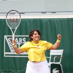 Inès Reg lors de la finale de la saison 3 de "Stars, Set et Match" au profit d'associations caritatives en marge des Internationaux de France de tennis à Roland Garros à Paris, France, le 10 juin 2021