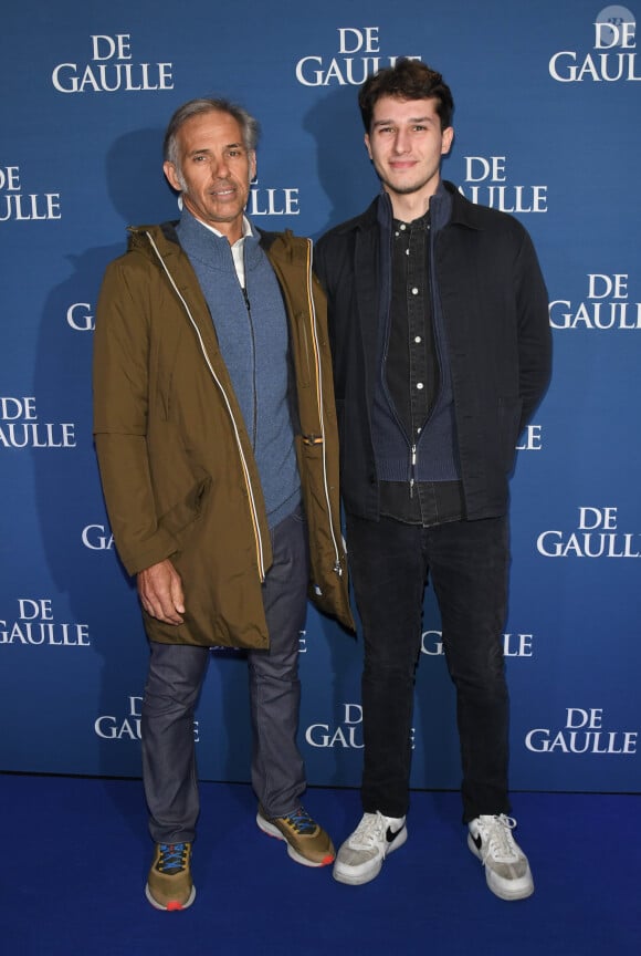 Paul Belmondo et son fils Giacomo Belmondo - Avant-première du film "De Gaulle" au cinéma UGC Normandie à Paris, le 24 février 2020. © Coadic Guirec/Bestimage 