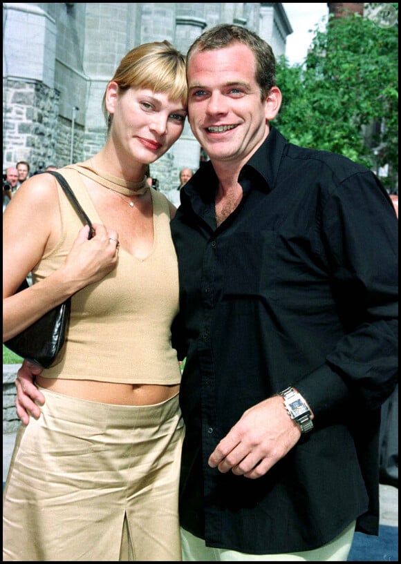 Garou et Ulrika - Baptême de René-Charles le fils de Céline Dion et René Angélil à Montréal. Juillet 2001.