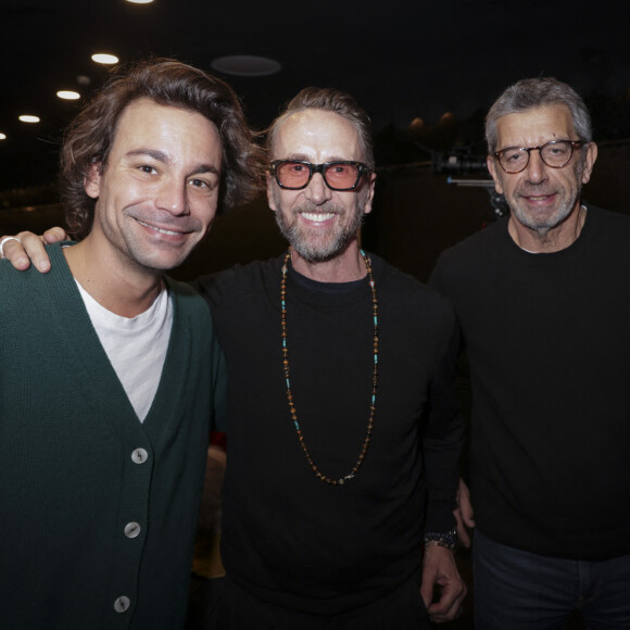 Exclusif - Bertrand Chameroy, Philippe Caverivière, Michel Cymes - People au concert de Renaud Capuçon à l'Olympia à Paris, France, le 10 mars 2024. © Moreau-Tribeca/Bestimage 