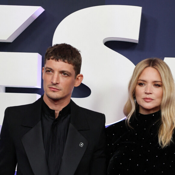 Virginie Efira et son compagnon Niels Schneider au photocall de la 48ème cérémonie des César à l'Olympia à Paris le 24 février 2023 © Dominique Jacovides / Olivier Borde / Bestimage 