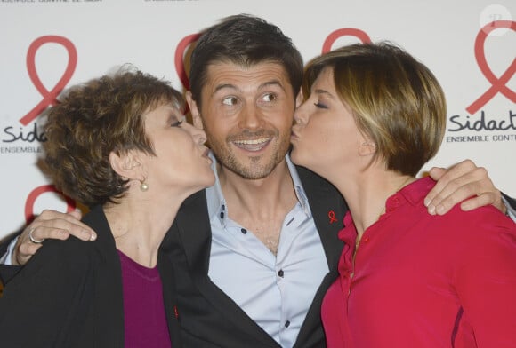 Catherine Laborde, Christophe Beaugrand, Bénédicte Le Chatelier - Soirée de lancement du "Sidaction 2015" au Musée du Quai Branly à Paris, le 2 mars 2015.