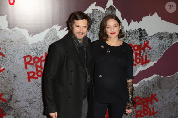 Guillaume Canet et sa femme Marion Cotillard assistant à la première de Rock N Roll Paris au Cinéma Pathe Beaugrenelle à Paris, France, le 13 février 2017. Photo par Jerome Domine/ABACAPRESS.COM