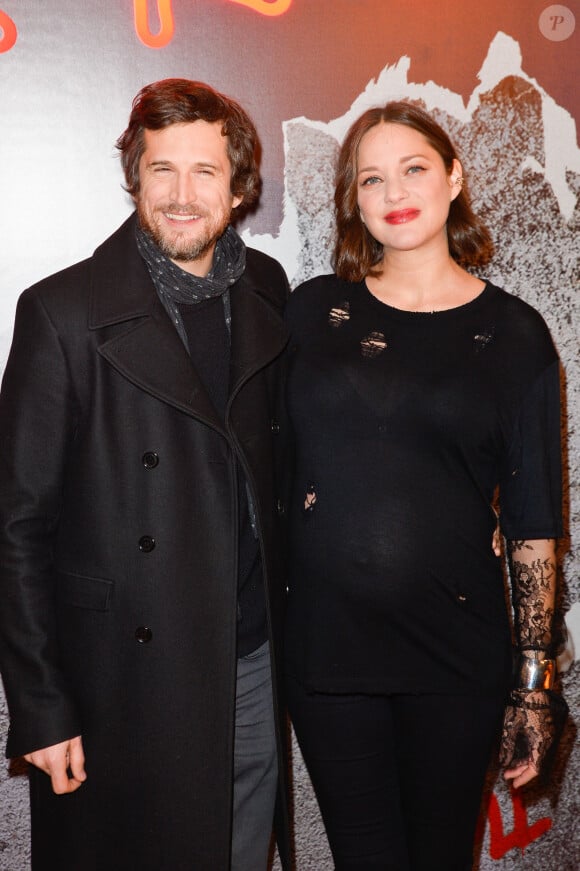 Guillaume Canet et sa compagne Marion Cotillard enceinte - Avant-première du film "Rock'n Roll" au Pathé Beaugrenelle à Paris le 13 février 2017. © Coadic Guirec / Bestimage 