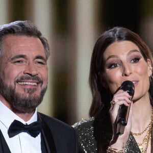 Laury Thilleman et Olivier Minne lors des 37e Victoires de la Musique à la Seine Musicale le 11 février 2022 à Boulogne-Billancourt. David Niviere/ABACAPRESS.COM