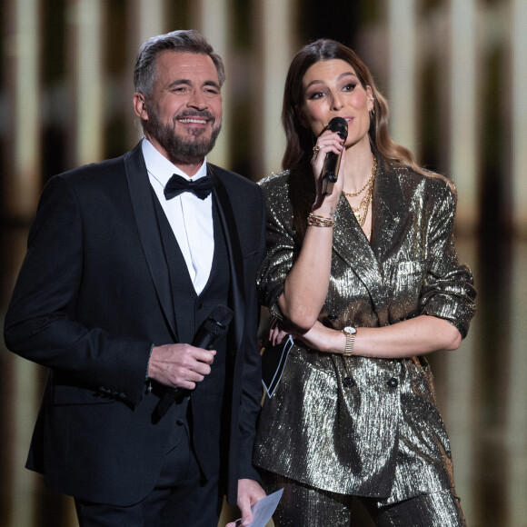 Laury Thilleman et Olivier Minne lors des 37e Victoires de la Musique à la Seine Musicale le 11 février 2022 à Boulogne-Billancourt. David Niviere/ABACAPRESS.COM