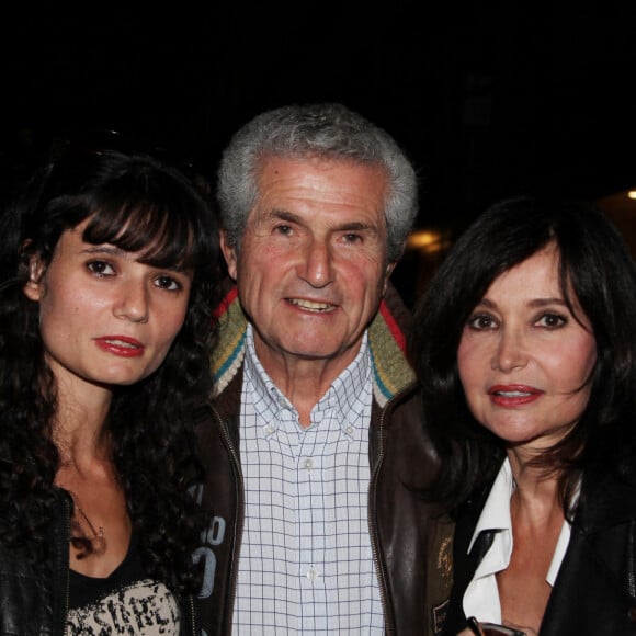 Salomé Lelouch, Claude Lelouch et Evelyne Bouix assistant à la première de "Comme s'il en pleuvait" au Théâtre Edouard VII à Paris, le 17 septembre 2012. Denis Guignebourg/ABACAPRESS.COM