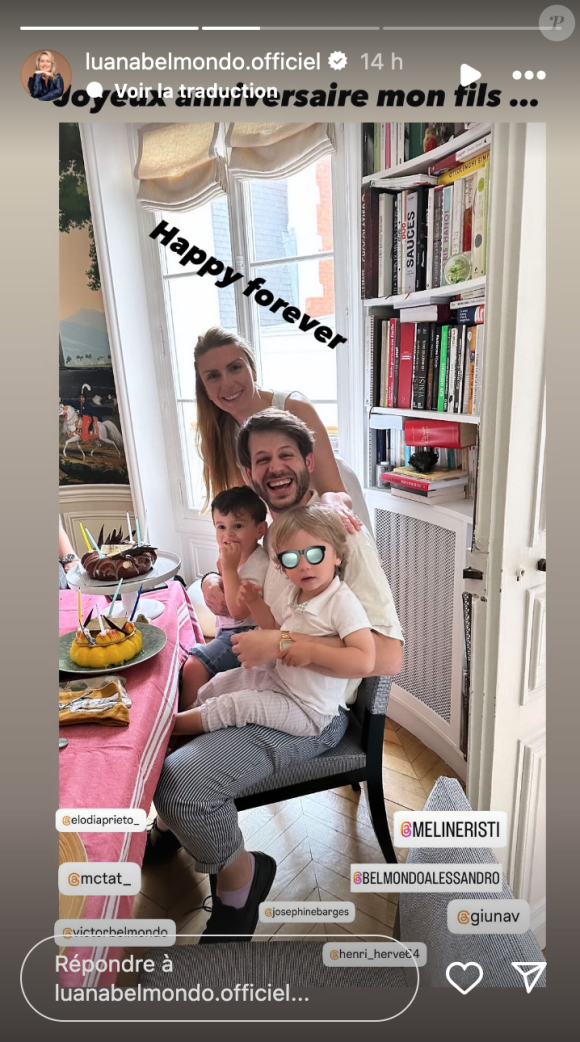 Luana Belmondo a partagé une magnifique photo de son fils aîné Alessandro sur Intagram pour son anniversaire.