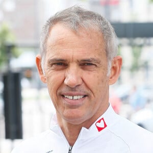 Paul Belmondo en plein divorce, roule pour la bonne cause
Exclusif - Paul Belmondo - Portraits des personnalités à la veille de l'étape du coeur de l'association Mécénat Chirurgie Cardiaque (MCC) lors du Tour de France 2024 à Dijon, France © Christophe Clovis/Bestimage 